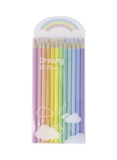 Buy 12-Piece Wooden Colour Pencils Multicolour in UAE