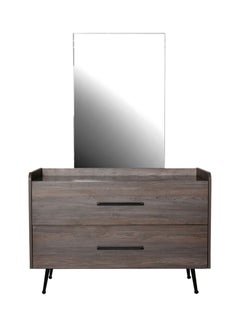 Buy Napoli Wooden Dresser With Mirror Brown 120x47x84cm in UAE