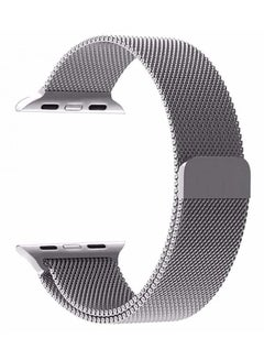 Buy Replacement Band For Apple Watch 7/6/SE/5/4 45/44/42mm Silver in UAE