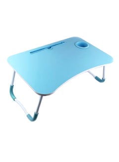 Buy Portable Lap Desk With Cup Holder Blue/White in Saudi Arabia