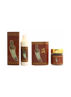 Buy 2-Piece Al Khanjar Fragrance Bakhour And House Air Freshener Set Brown 0.5Liters in Saudi Arabia