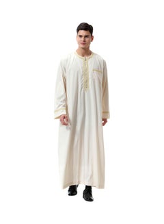 Buy 52 Pack Round Neck Kandora Beige in Saudi Arabia