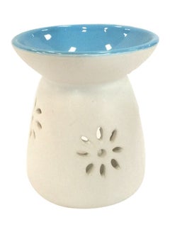 Buy Ceramic Incense Oil Burner White/Blue 42cm in UAE