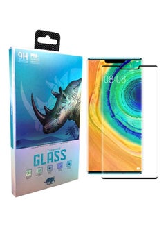 Buy Pro Plus Tempered Glass Screen Protector For Huawei Mate 30 Pro Black/Clear in Saudi Arabia