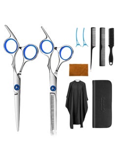 Buy 10-Piece Professional Barber Hair Cutting Accessories Set Multicolour in UAE