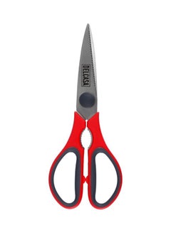 Buy Stainless Steel Kitchen Scissor Red/Silver/Grey 8inch in UAE