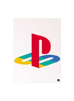 Buy PlayStation Logo Metal Plate Poster Multicolour 15x20centimeter in UAE