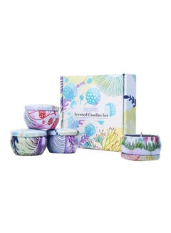 Buy 4-Piece Scented Candle Freshener Set Multicolour 15x4.5x14x5centimeter in Saudi Arabia