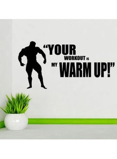 Buy Gym Quote Wall Decals Black 50x100centimeter in UAE