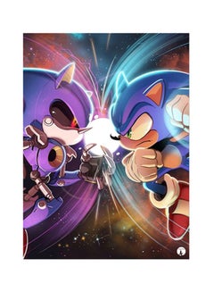 Buy Video Game Sonic Metal Plate Poster Multicolour 15x20cm in UAE