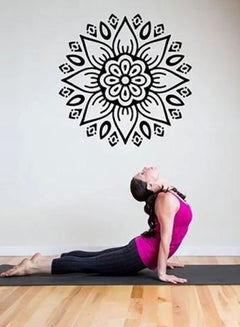 Buy Yoga Design Wall Decals Black 60x60cm in UAE