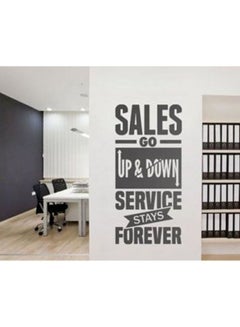 Buy Creative Office Quotes Wall Decal Black/Grey 100x50cm in UAE