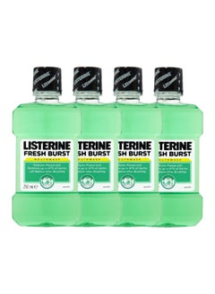 Buy 4-Piece Fresh Burst Mouthwash Set Green 4x250ml in UAE