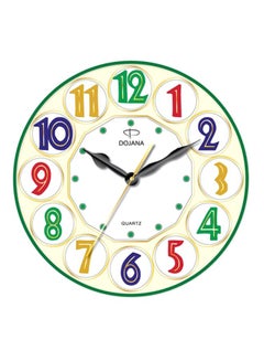 Buy Round Analog Wall Clock Multicolour in Saudi Arabia