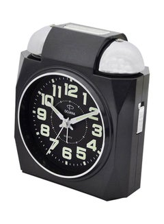 Buy Square Analog Alarm Clock Black 13.2 x 15 x 6.8cm in Saudi Arabia