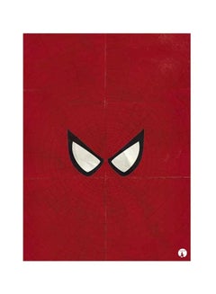 Buy Spiderman Metal Plate Poster Red/white/Black 15x20cm in UAE