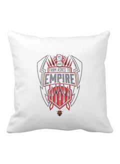 Buy Roman Reigns Empire Printed Decorative Pillow White/Red/Grey 40x40cm in UAE