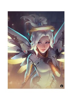 Buy Overwatch Metal Plate Poster Grey/Yellow 15x20cm in UAE