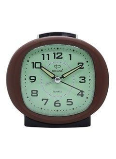 Buy Analog Desk Clock Light Green/Brown in Saudi Arabia