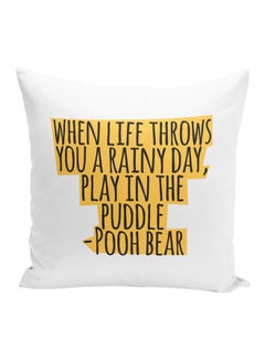 اشتري Rain Quote Rain Day Throw Pillow With Stuffing متعدد الألوان 16x16 بوصة في الامارات