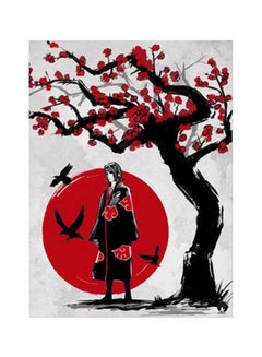 Buy Anime Naruto Metal Plate Poster White/Black/Red 15x20cm in UAE