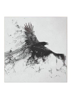 Buy Bird MDF Wall Art White/Black 30x30cm in UAE