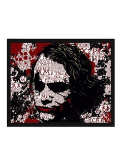 Buy Joker Pop Art Poster With Frame Black/Red 55x40cm in UAE