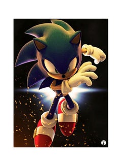 Buy Video Game Sonic Metal Plate Poster Multicolour 15x20cm in UAE