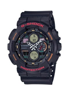 Buy Men's Round Shape Resin Band Analog & Digital Wrist Watch 55 mm - Black - GA-140-1A4DR in Egypt