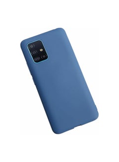 Buy Soft Silicone Case Cover For Samsung Galaxy A51 Blue in Saudi Arabia
