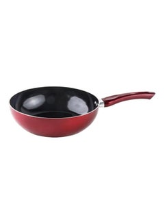 Buy Ceramic Wok Pan Red/Black 24cm in UAE