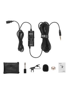 Buy Omni-Directional Lavaliere Clip-On Condenser Microphone Set LU-D7597 Black/Gold in Saudi Arabia