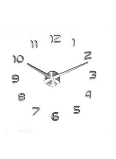 اشتري 3D Roman Number Wall Clock Silver في مصر