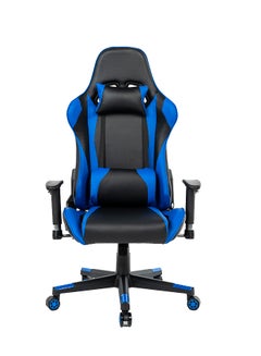 Buy Gaming Chair With Headrest And Lumbar Support Blue/Black in UAE