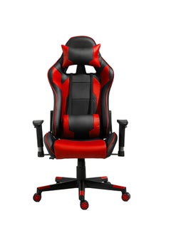 Buy Ergonomically Designed Super Comfort Gaming Chair With Headrest Pillow, Lumbar Cushion And Retractable Footrest Red/Black 81x64x31cm in UAE
