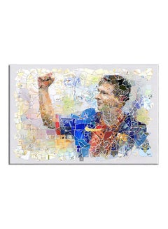 Buy Lionel Andrés Messi Abstract Canvas Paintng Multicolour 30x45cm in Egypt