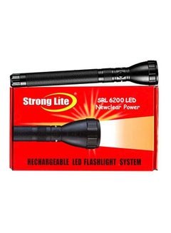 Buy Rechargeable LED Flashlight Black 207mm in Saudi Arabia