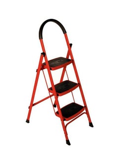 Buy 3-Step Portable Ladder Red/Black 120x37x47cm in Saudi Arabia