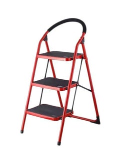 Buy 3-Step Portable Ladder Red/Black 120x37x47cm in Saudi Arabia