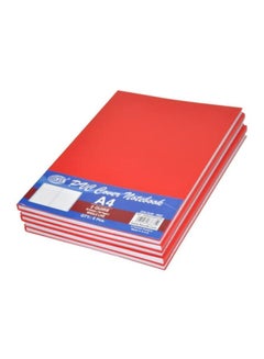 Buy 5-Piece A4 Notebook Set Red in UAE