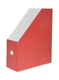 Buy A4 Magazine Holder Cardboard Red/White in UAE