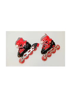 Buy Adjustable Inline Roller Skate Shoes L Red Black Lcm in UAE