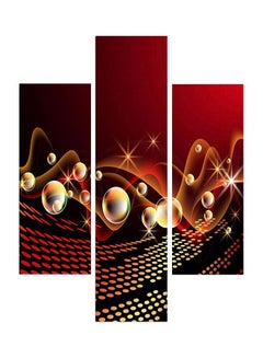 Buy 3-Piece Decorative Abstract Painting Set Red/Black/Gold in Egypt