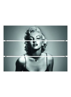 Buy 3-Piece Marilyn Monroe Decorative Painting Set With Frame Grey 70x54cm in Egypt