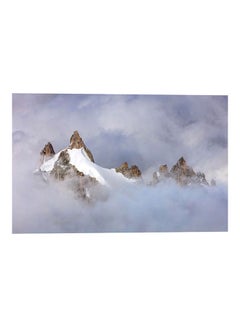 Buy Mountains Printed Wall Art Grey/White/Brown 52x80cm in Egypt