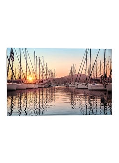 Buy Nature Themed Wall Poster Grey/Brown/Yellow 52x80cm in Egypt