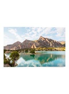 اشتري لوحة فنية تمثل منظراً طبيعياً لبحيرة أزرق / بني / أبيض 52x80سم في مصر