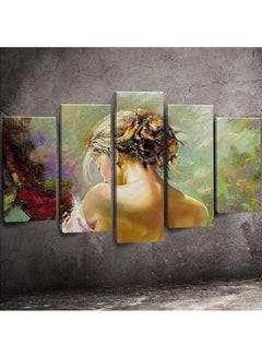 Buy 5-Piece Abstract Printed Wall Art Set Multicolour in Egypt