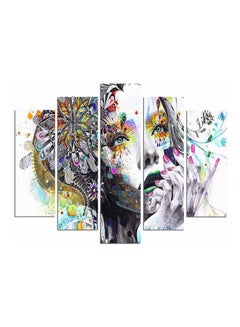 Buy 5-Piece Woman Themed Wall Painting Set Multicolour 110x60cm in Egypt