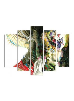 Buy 5-Piece Decorative Wall Painting Set Multicolour 110x60cm in Egypt